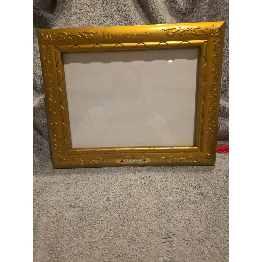 Disney's The Little Mermaid Gold Frame 8x11 Hanging Under The Sea Nursery Kid